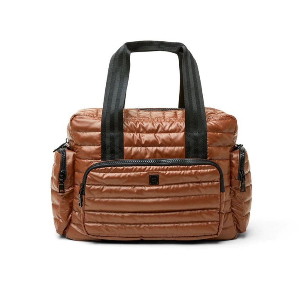 THINK ROYLN Brown Quilted Travel Bag
